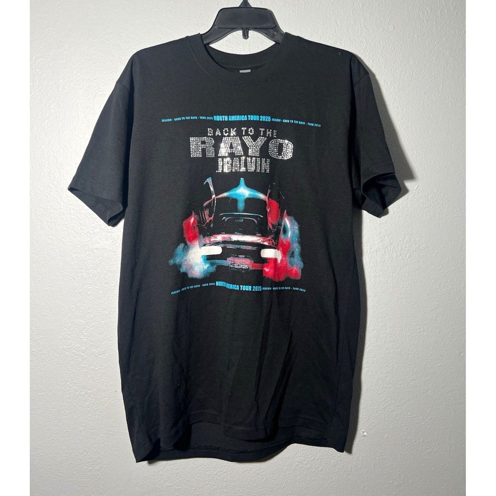 J Balvin Back to the Rayo Tour 2025 T Shirt Black North America Concert Tee